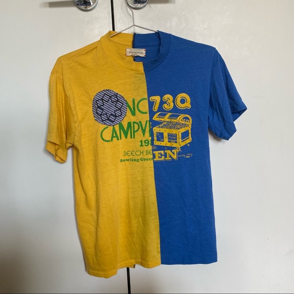 Rentrayage Two Tone T Shirt (sz M) - Picture 1 of 8